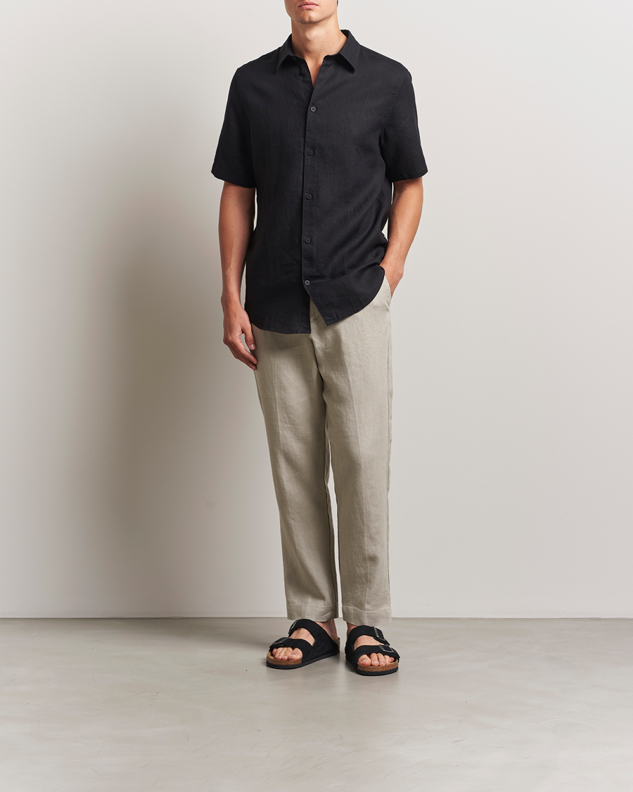 Herren | Hosen | NN07 | Billie Linen Drawstring Trousers Fog