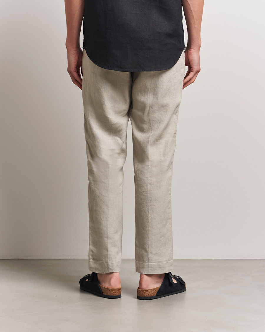 Herren | Hosen | NN07 | Billie Linen Drawstring Trousers Fog