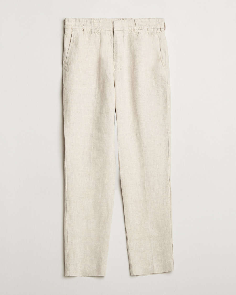 Herren | Hosen | NN07 | Billie Linen Drawstring Trousers Oat