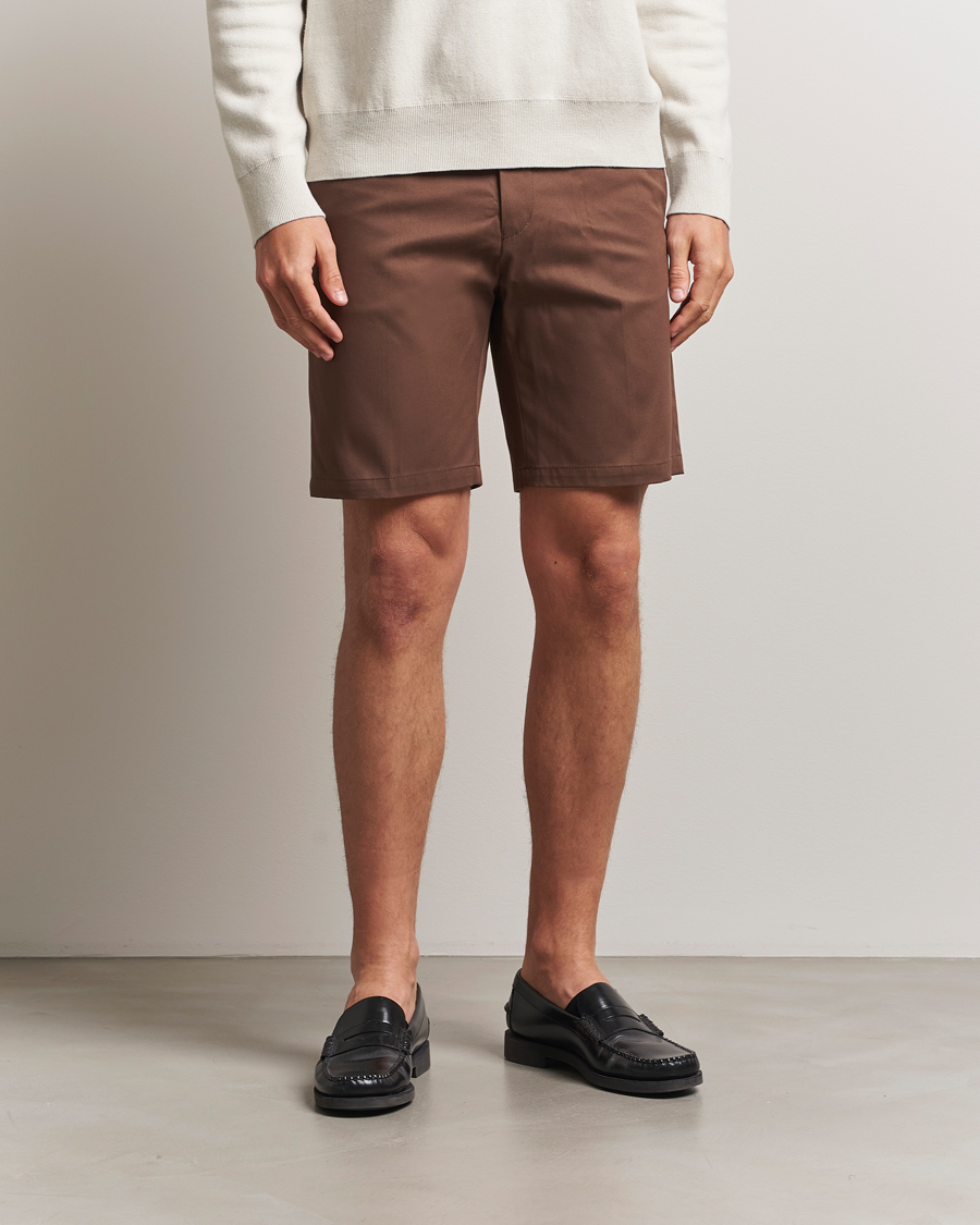 Herren | Shorts | Tiger of Sweden | Tenut Cotton Shorts Warm Brown