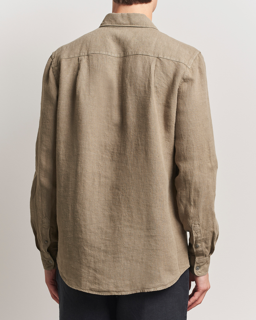 Herren | Hemden | A Day's March | Abu Linen Shirt Clay