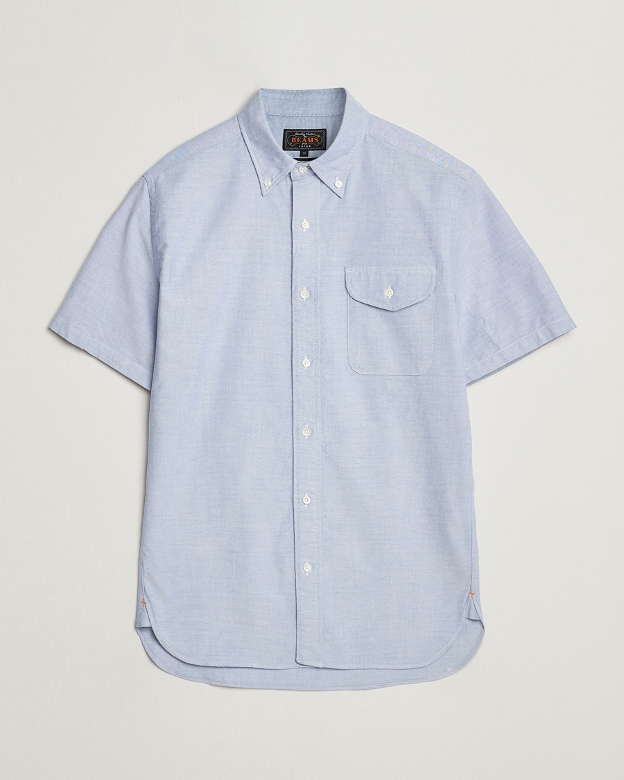 Herren | Hemden | BEAMS PLUS | Short Sleeve Oxford Shirt Light Blue