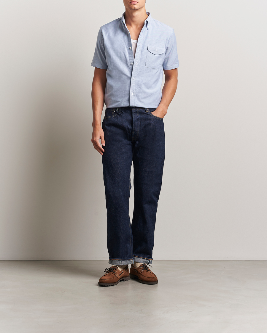 Herren | Hemden | BEAMS PLUS | Short Sleeve Oxford Shirt Light Blue