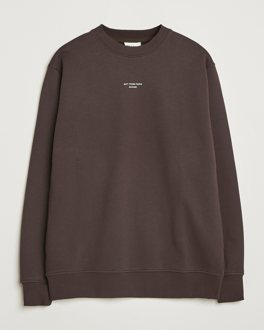 Herren | Pullover | Drôle de Monsieur | Classic Slogan Sweatshirt Dark Brown