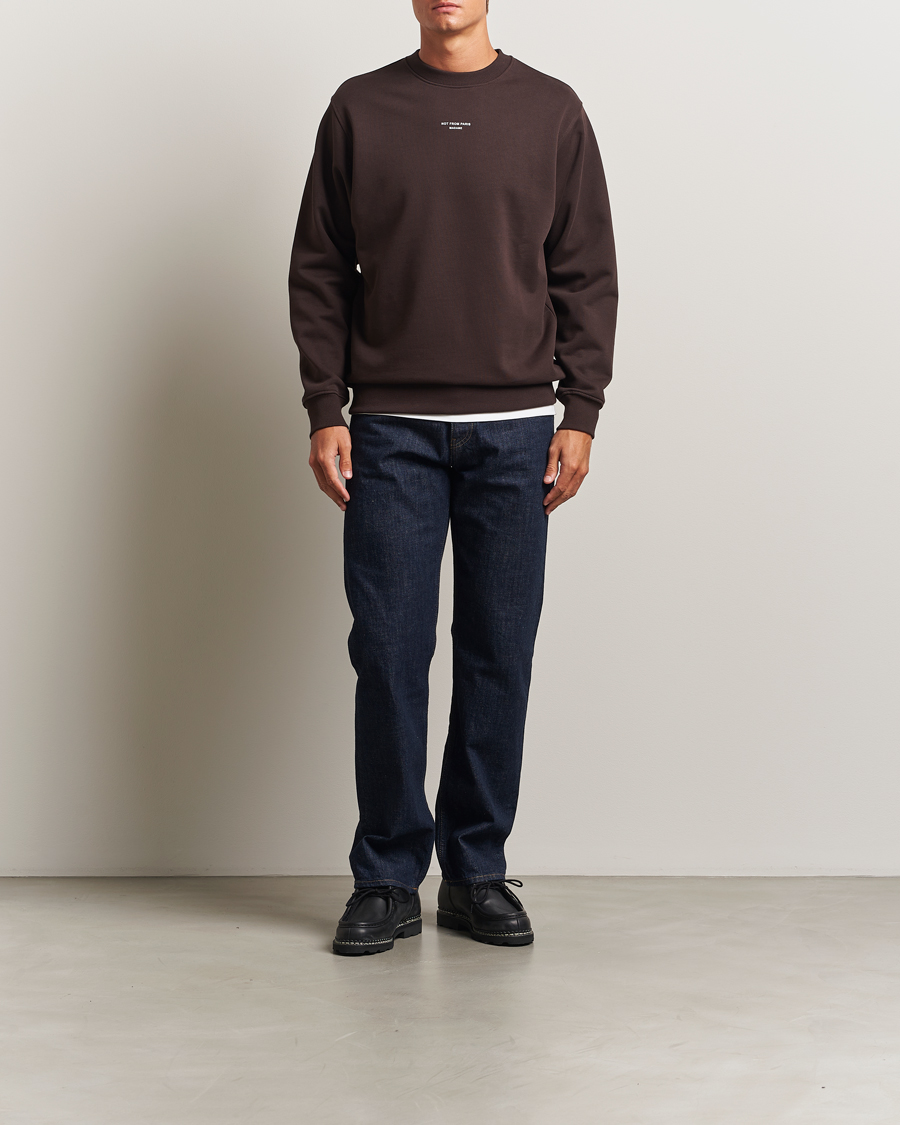 Herren | Pullover | Drôle de Monsieur | Classic Slogan Sweatshirt Dark Brown