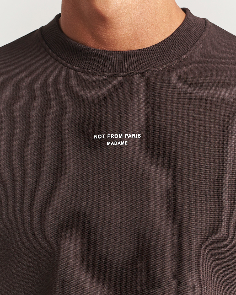 Herren | Pullover | Drôle de Monsieur | Classic Slogan Sweatshirt Dark Brown