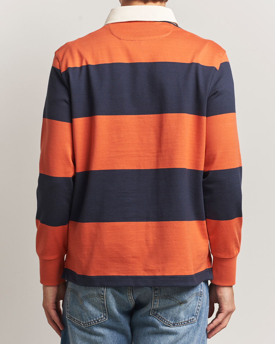 Herren | Pullover | GANT | Striped Heavy Rugger Evening Blue