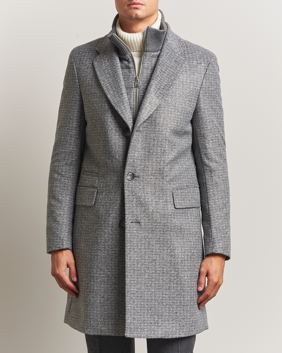 Herren | Jacken | BOSS BLACK | Hyde Wool Bib Coat Silver