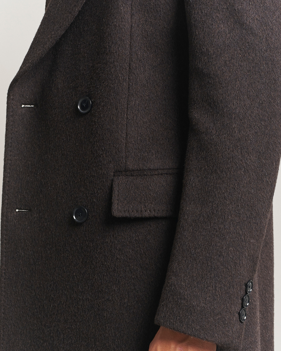 Herren | Jacken | BOSS BLACK | Hyde Wool/Alpaca Double Breasted Coat Dark Brown