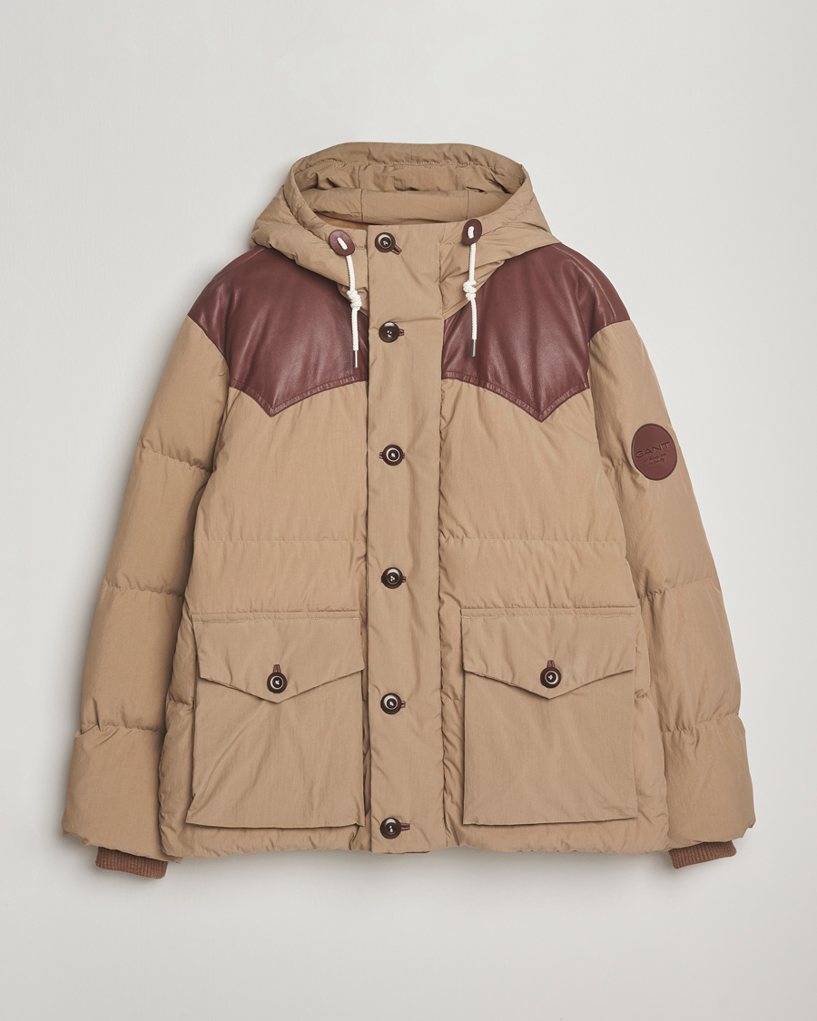 Herren | Jacken | GANT 240 Mulberry Street | Cotton Down Hooded Jacket Carmel Beige