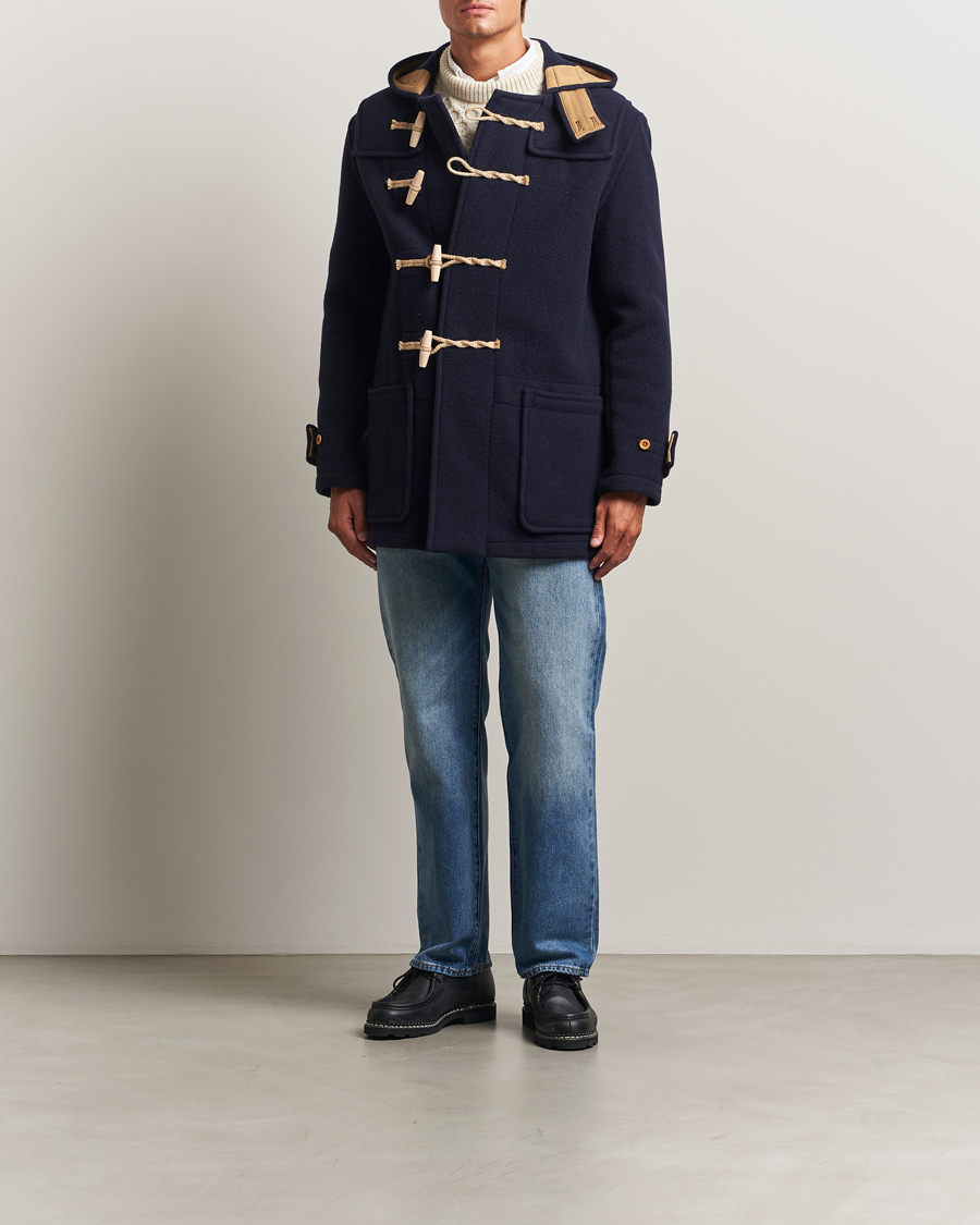 Herren | Jacken | Gloverall | Mid Length Monty Union Jack Duffle Coat Navy