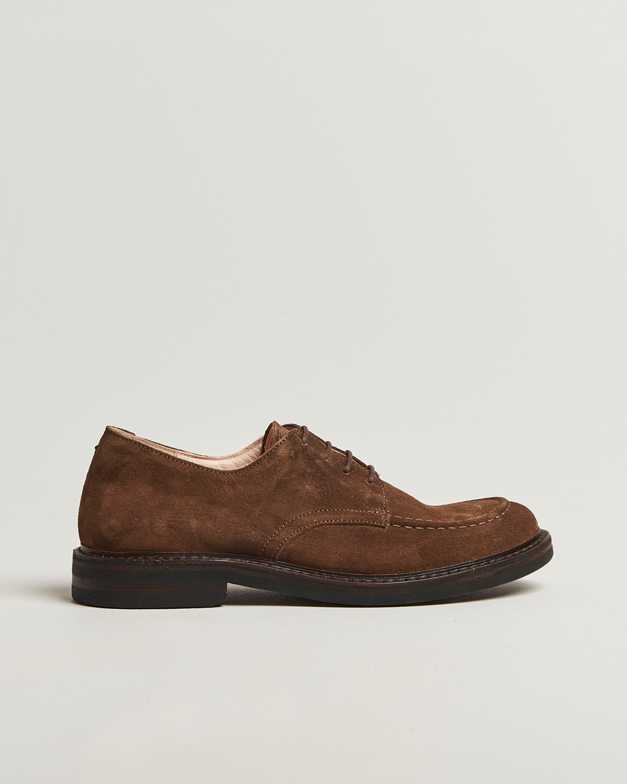 Herren | Derby | Astorflex | Carlflex Moc Toe Dark Khaki Suede