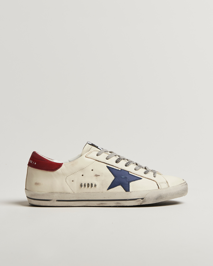 Herren | Golden Goose Super-Star Sneakers White/Blue/Red | Golden Goose | Super-Star Sneakers White/Blue/Red