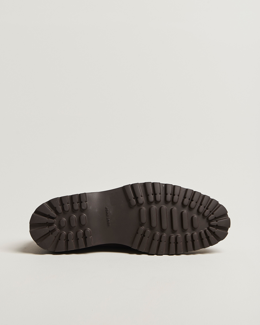 Herren | Derby | John Lobb | Tide Moc Toe Derby Dark Brown Nubuck