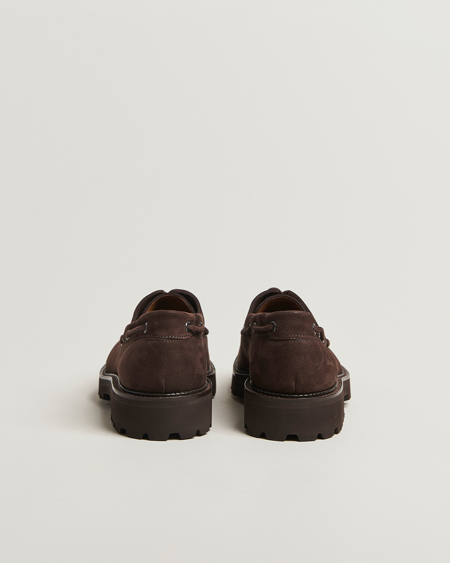 Herren | Derby | John Lobb | Tide Moc Toe Derby Dark Brown Nubuck