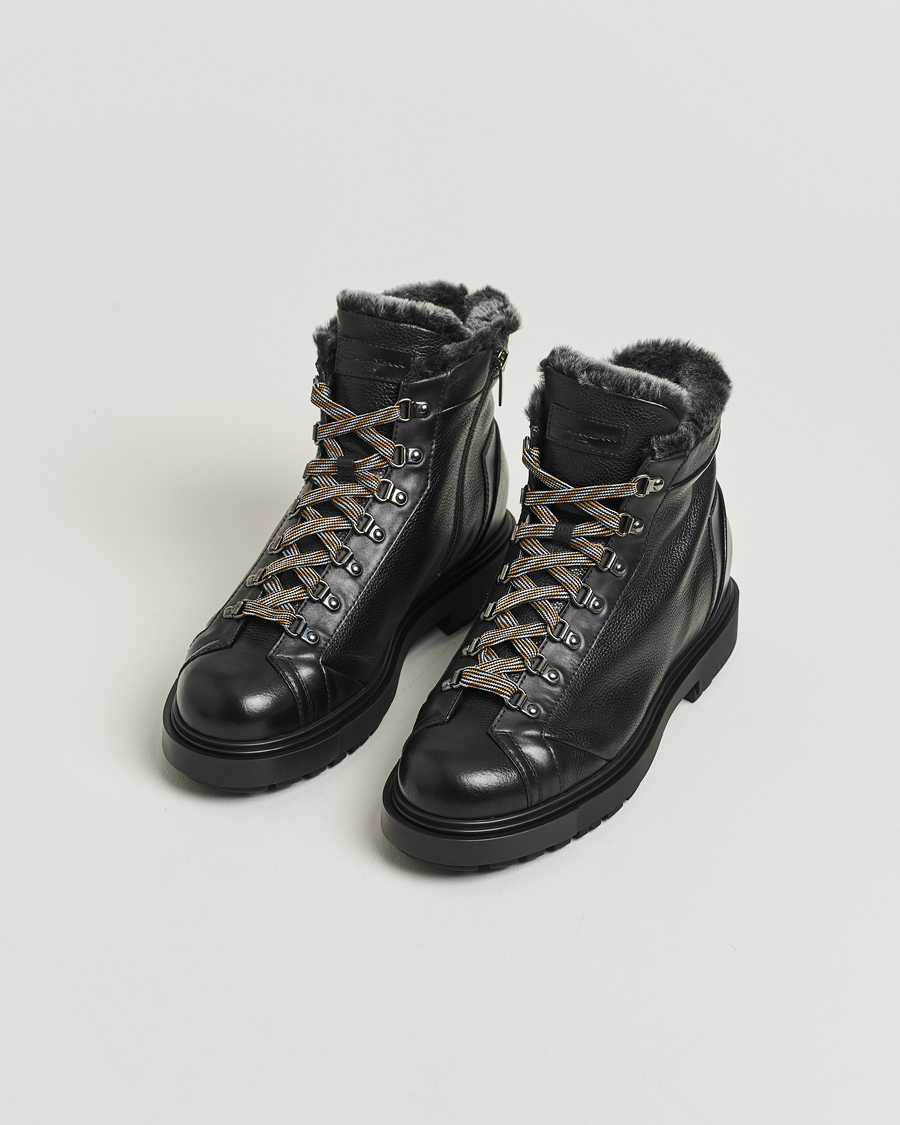 Herren | Boots | Santoni | St Moritz Winter Boots Black Calf
