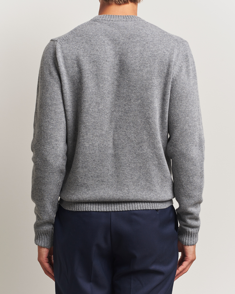 Herren | Pullover | Stenströms | Brushed Merino Crew Neck Grey