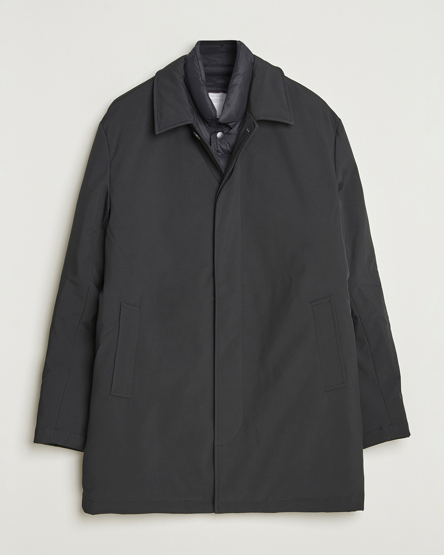 Herren | Jacken | KnowledgeCotton Apparel | Climateshell Padded Carcoat Black
