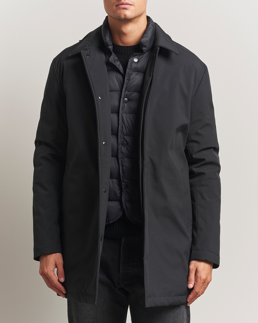 Herren | Jacken | KnowledgeCotton Apparel | Climateshell Padded Carcoat Black