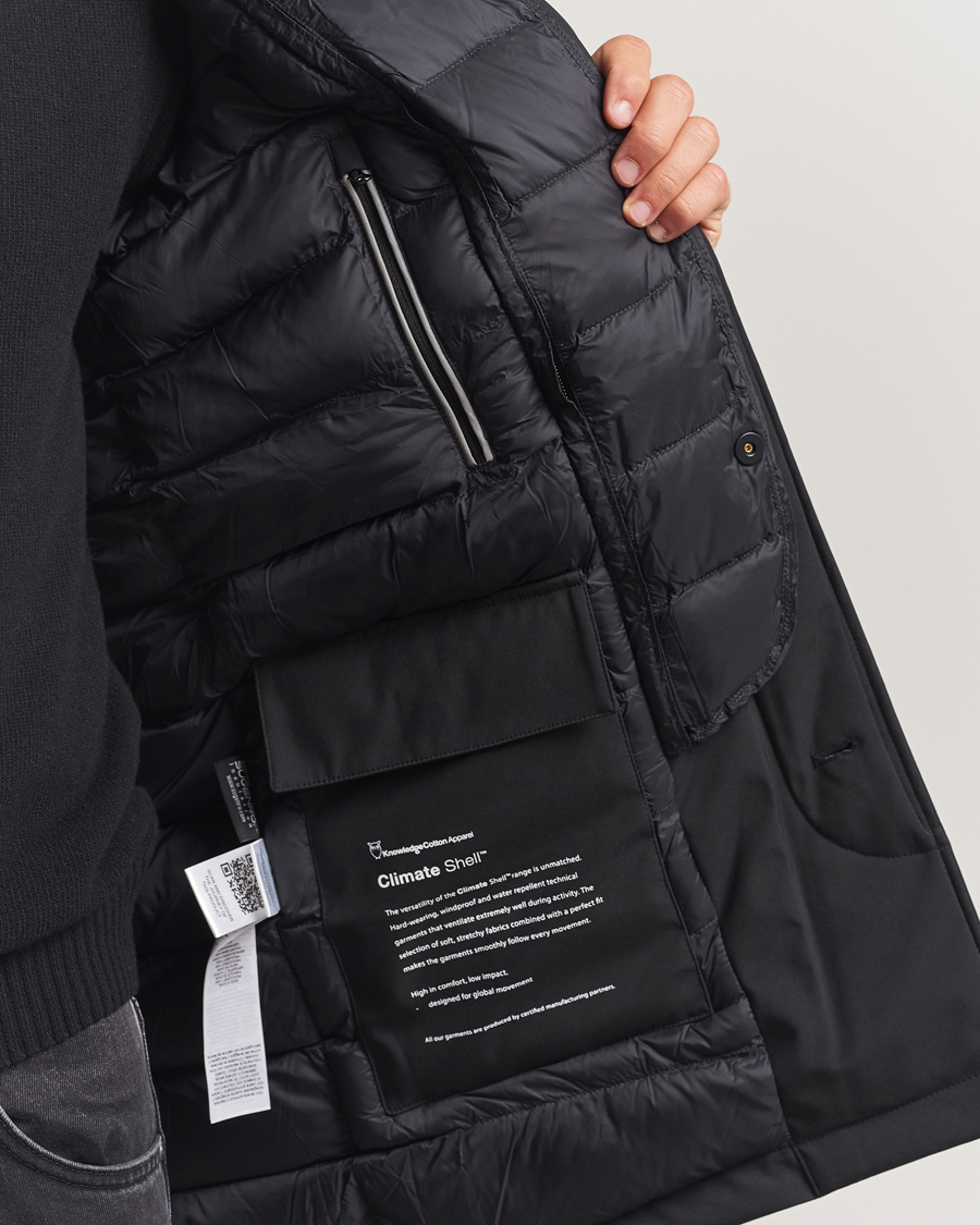 Herren | Jacken | KnowledgeCotton Apparel | Climateshell Padded Carcoat Black