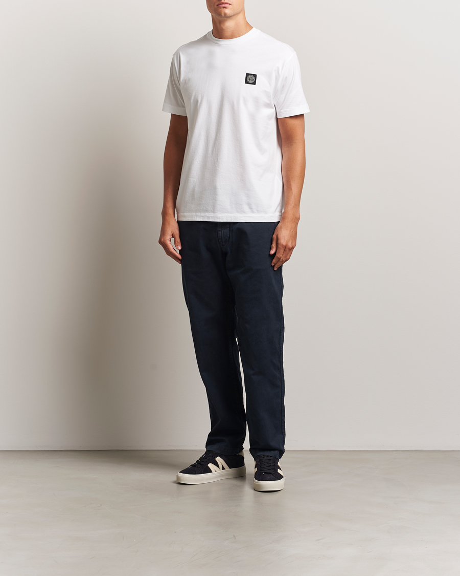 Herren | T-Shirts | Stone Island | Garment Dyed Cotton Jersey T-Shirt White