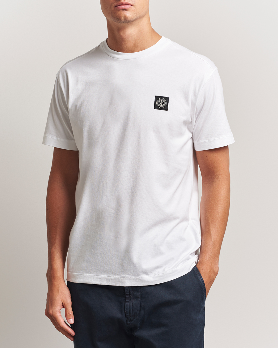 Herren | T-Shirts | Stone Island | Garment Dyed Cotton Jersey T-Shirt White