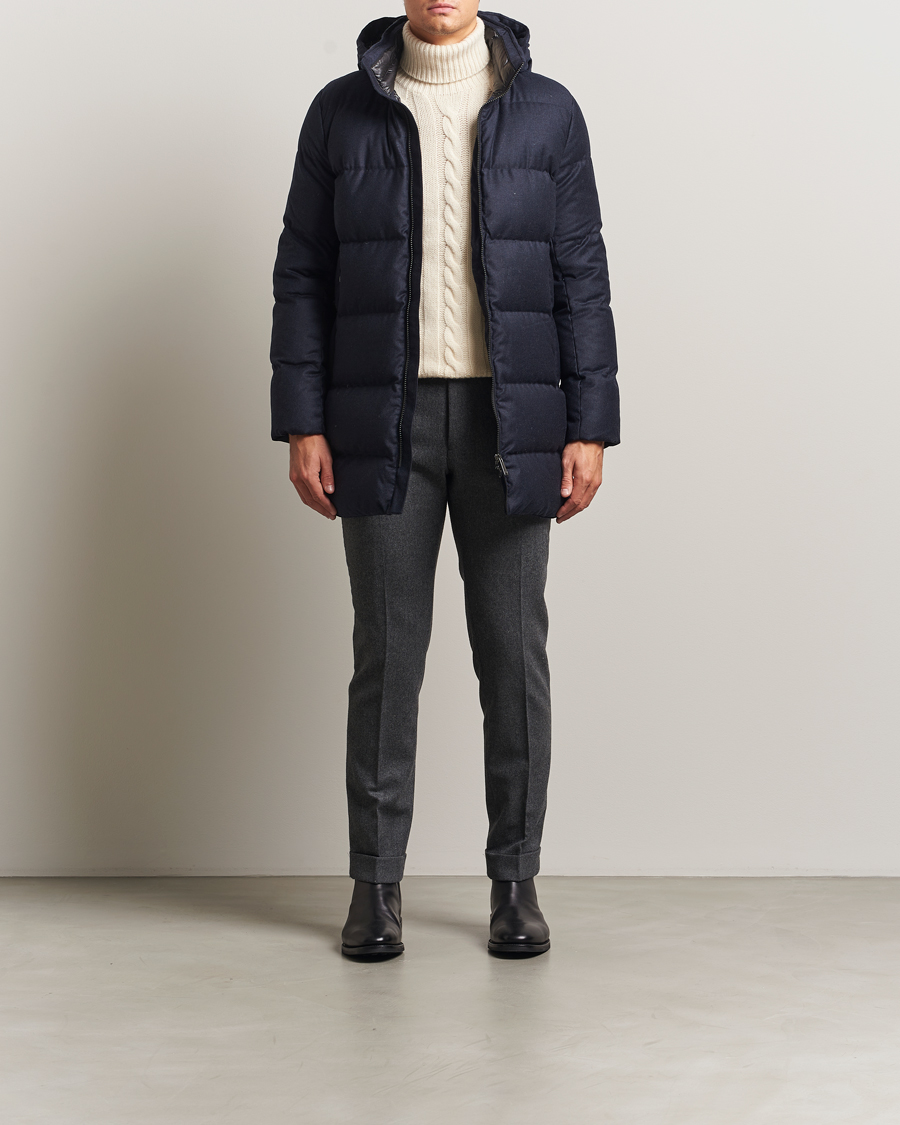 Herren | Jacken | UBR | Concorde Wool Parka Savile Dark Navy Melange