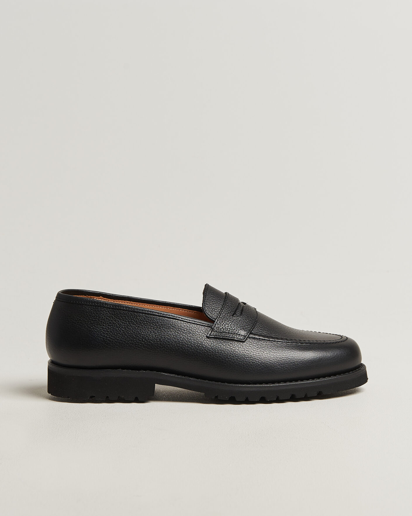 Herren | Loafer | Myrqvist | Stenhammar II Vibram Loafer Black Grained Calf