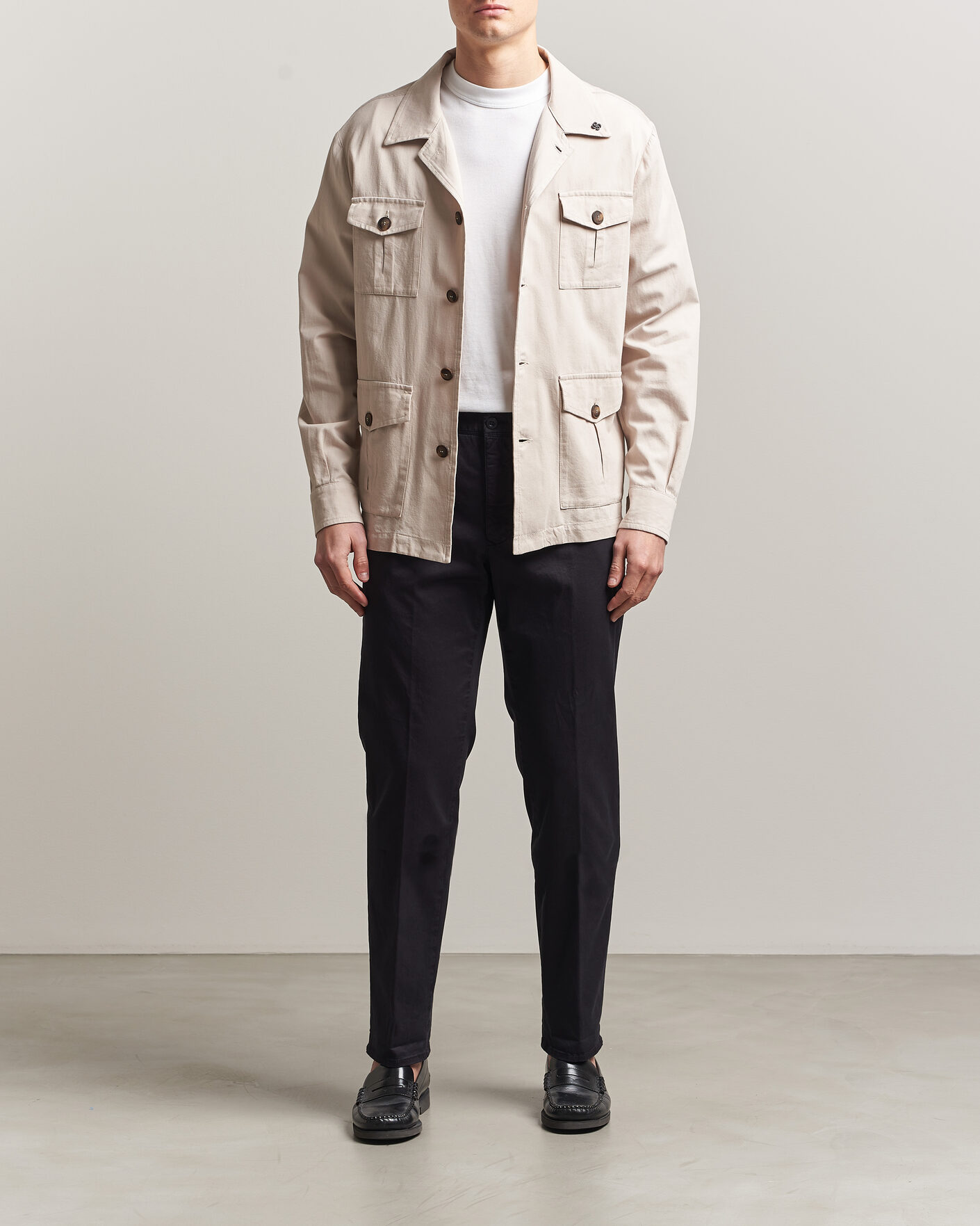 Herren | Jacken | Gran Sasso | Cotton Safari Jacket Beige