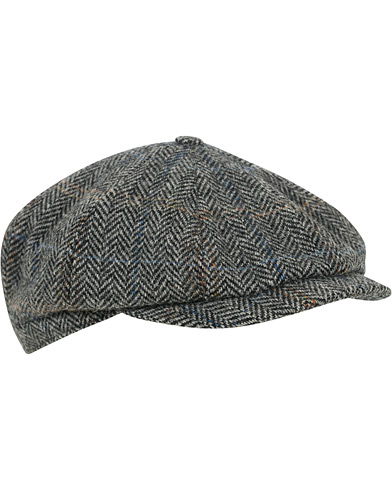  Tremelo Herringbone Newsboy Cap Black 56