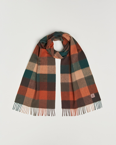 Amanda Christensen Wool Block Check Scarf Multi – Braun