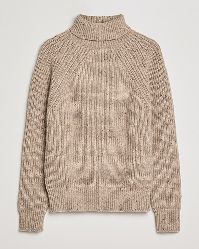  Wool/Cashmere Boatbuilder Turtleneck Beige