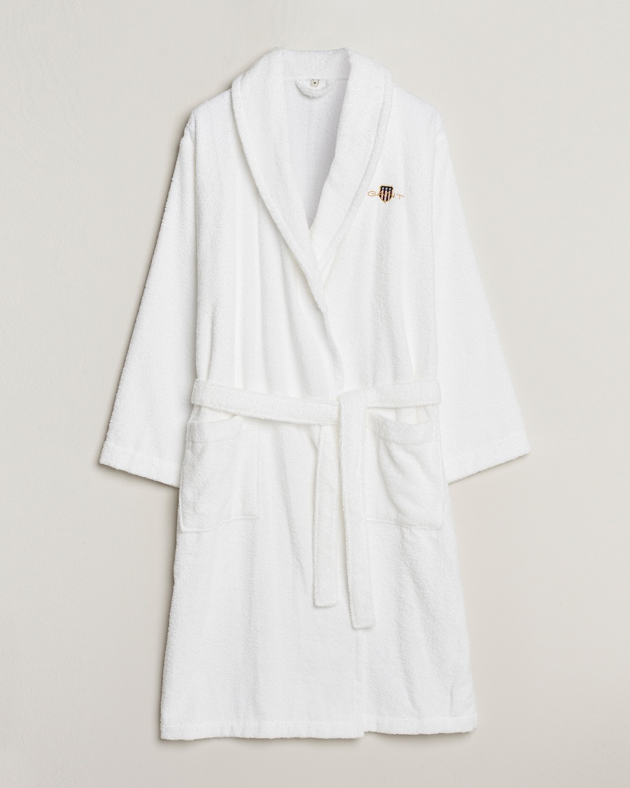 GANT Archive Shield Terry Robe White