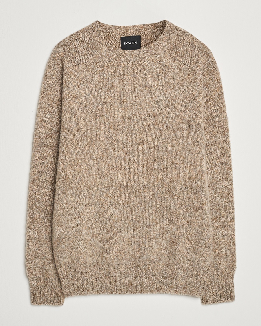 Howlin' Brushed Wool Sweater Mixed Shrooms – Beige