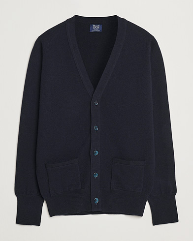  Rob Lambswool Cardigan Navy