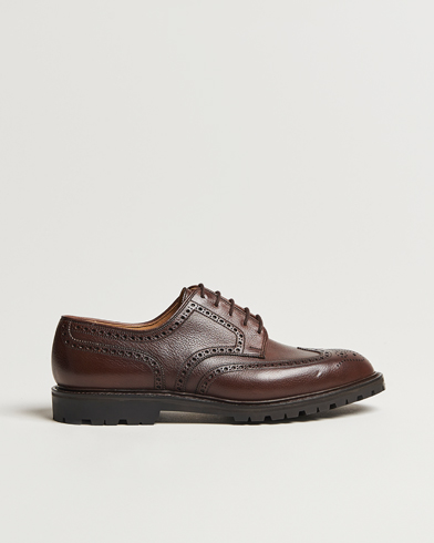 Crockett & Jones Pembroke Milled Grain Vibram Dark Brown