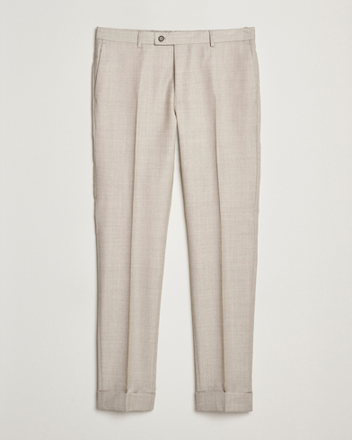  Prestige Structured Suit Trousers Beige