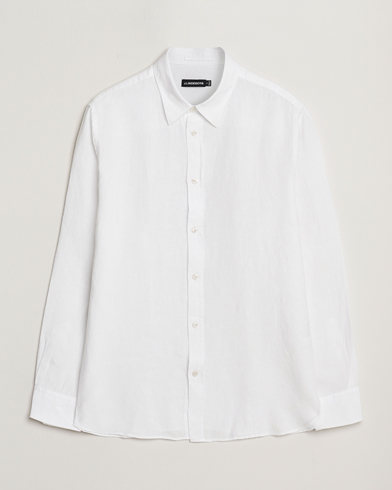 J.Lindeberg Linen Melange Shirt White – Weiß