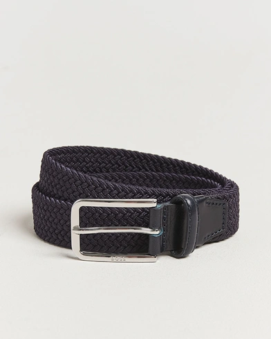 BOSS BLACK Clorio Elastic Woven Belt Navy – Blau