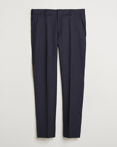 BOSS BLACK Perin Pleated Trousers Dark Blue – Blau