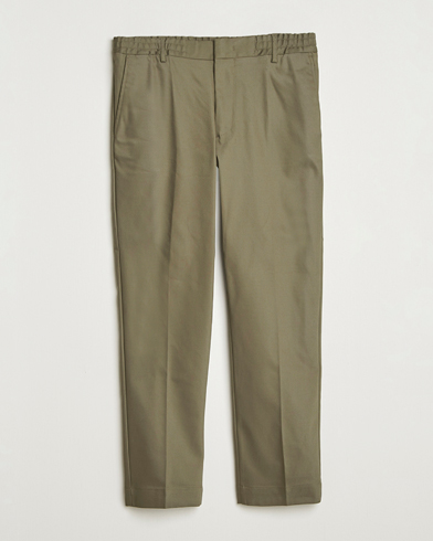 NN07 Baker Cotton Drawstring Trousers Capers Green – Grün
