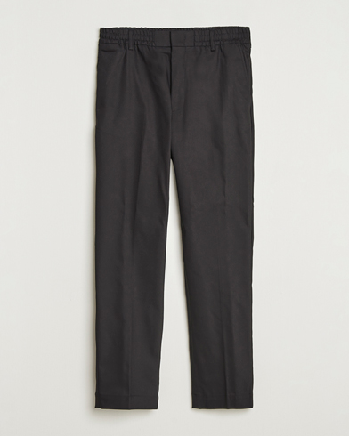 NN07 Baker Cotton Drawstring Trousers Black – Schwarz