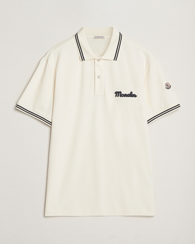 Moncler Vintage Logo Polo Off White – Weiß