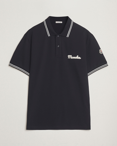 Moncler Vintage Logo Polo Navy – Blau