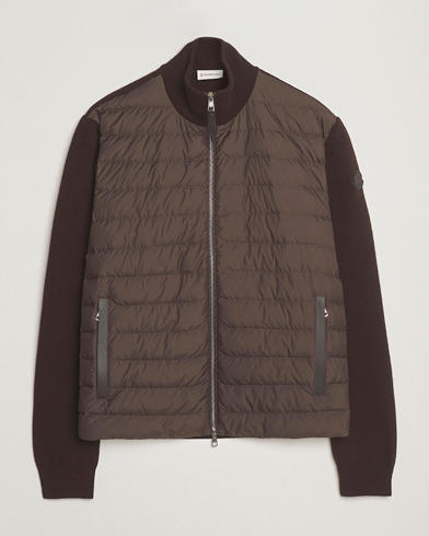 Moncler Full Zip Padded Cardigan Brown – Braun