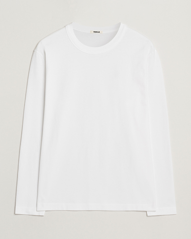 Tekla Organic Cotton Long Sleeve T-Shirt White – Weiß