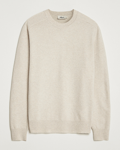 Altea Wool/Cashmere Crew Neck Pullover Beige – Beige