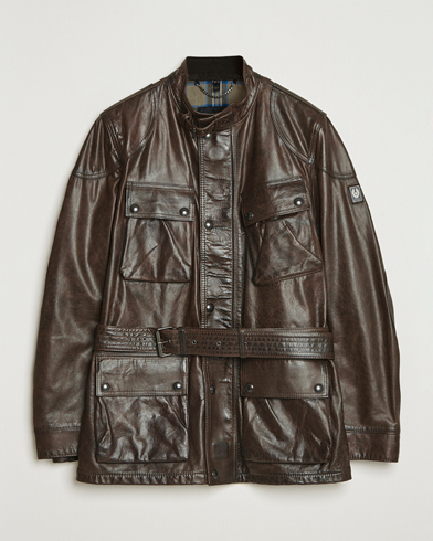 Belstaff Trailmaster Panther Leather Jacket Dark Earth – Braun