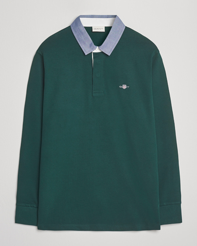 GANT Chambray Solid Heavy Rugger Tartan Green – Grün