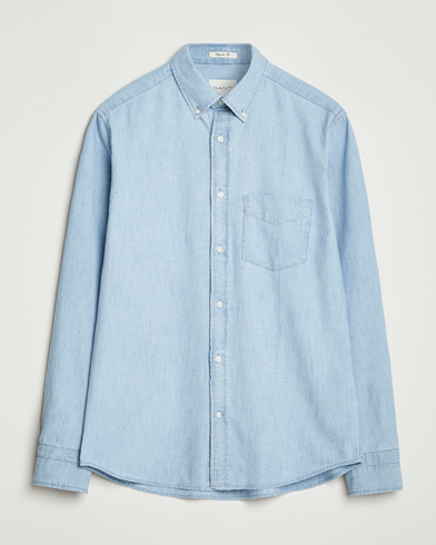 GANT Regular Fit Chambray Shirt Light Blue – Blau